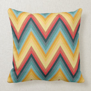 Zig Zag Striped Background 2 Throw Pillow