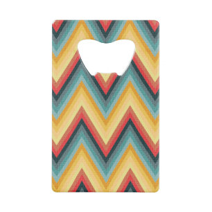 Zig Zag Striped Background 2 Wallet Bottle Opener