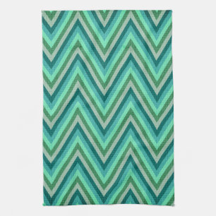 Zig Zag Striped Background Kitchen Towel