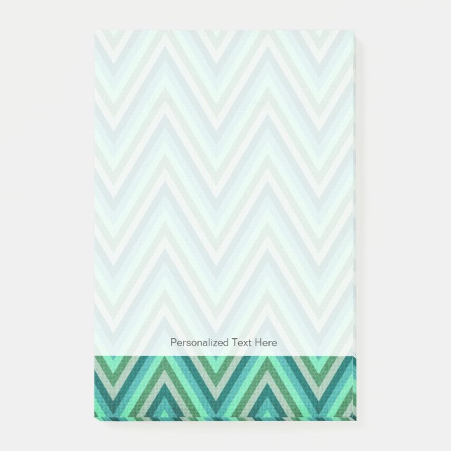 Zig Zag Striped Background Post-it Notes (Front)
