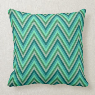 Zig Zag Striped Background Throw Pillow