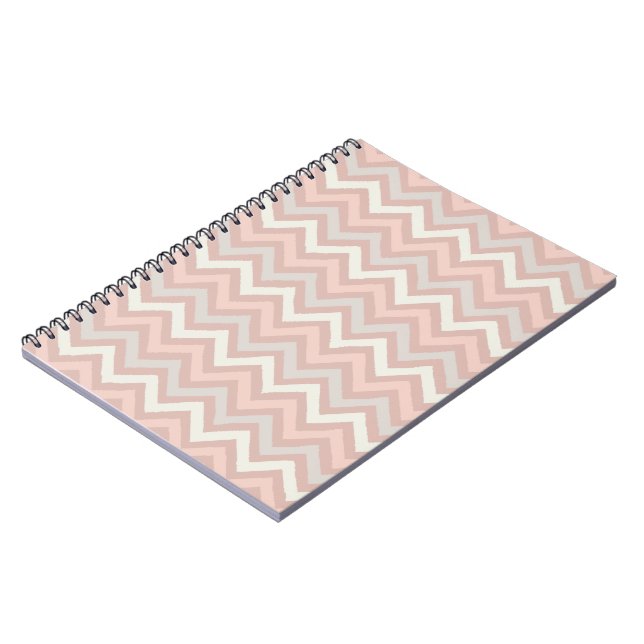 Zig Zag Stripes Draw In Calm Watercolor  Notebook (Left Side)