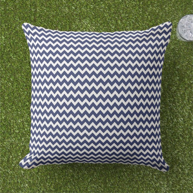 Zig Zag Stripes Outdoor Pillow (Grass)