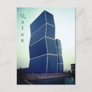 zig zag towers doha qatar postcard