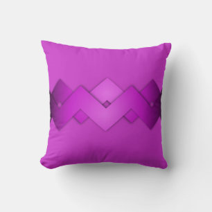 Zig Zag violet Design 2 Coussin