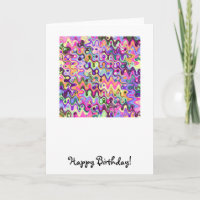 Zig-Zag Wave Squiggles  Birthday Card