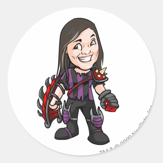 Ziggytron Darigan Citadel Staff Player Classic Round Sticker (Front)