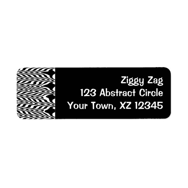 Zigzag Abstrait noir et blanc (Devant)