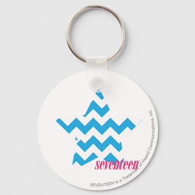 ZigZag Aqua 2 Keychain (Front)