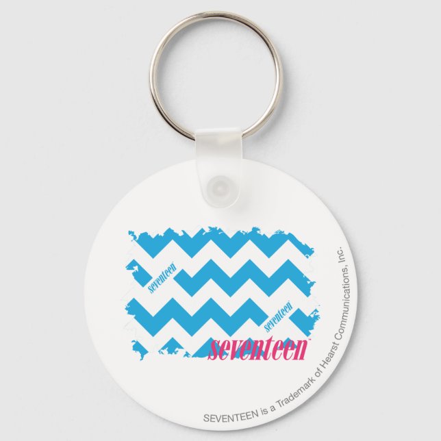 ZigZag Aqua 3 Keychain (Front)