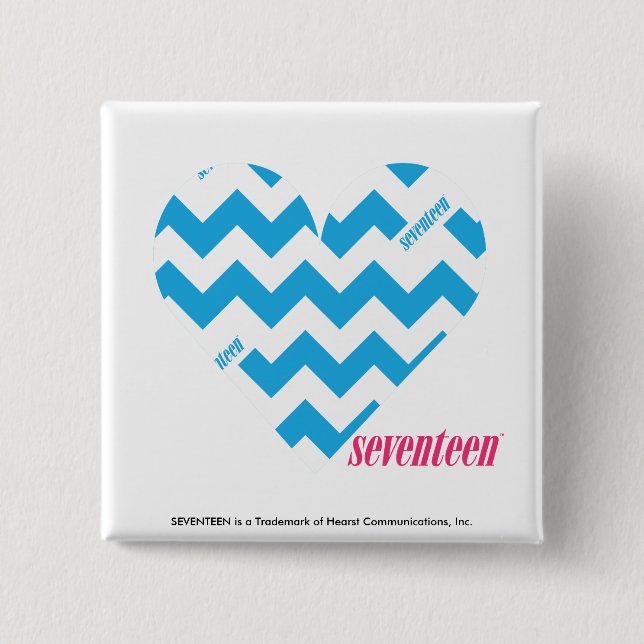 ZigZag Aqua 4 2 Inch Square Button (Front)