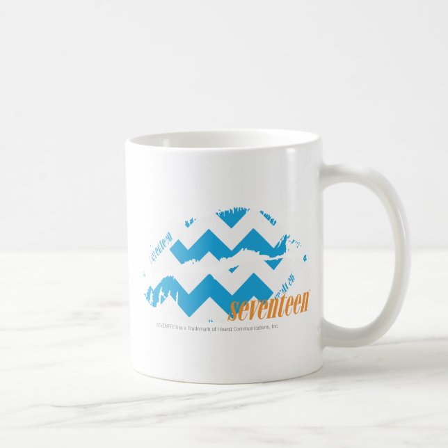 ZigZag Aqua Coffee Mug (Right)