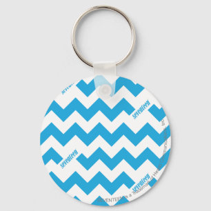 ZigZag Aqua Keychain