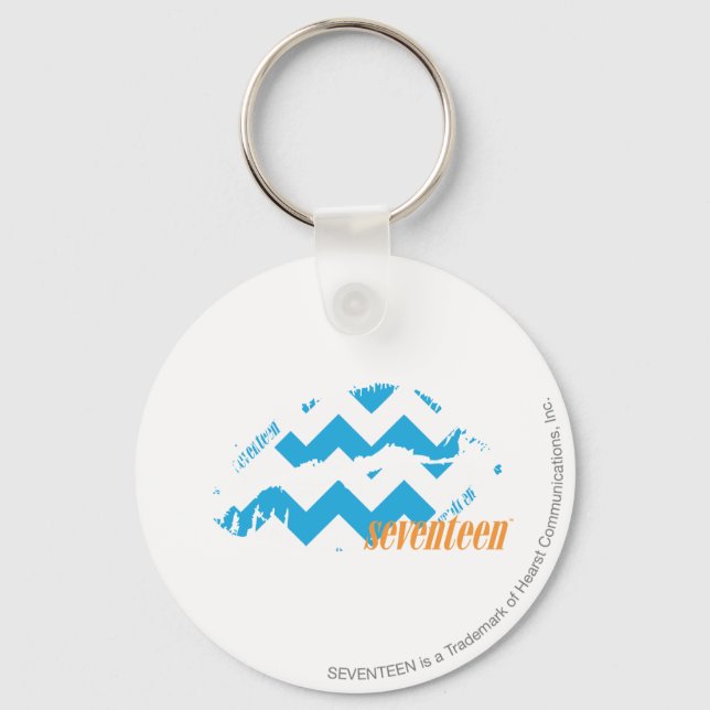 ZigZag Aqua Keychain (Front)