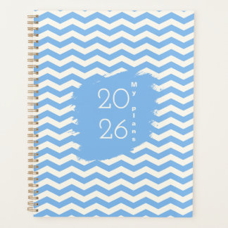 Zigzag bleu doux planificateur de design motif 202