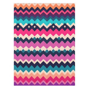 Zigzag Chevron Colourful Pattern Design Tablecloth