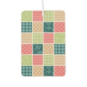 Zigzag, Chevron, Gingham, Polka Dots, Patchwork Air Freshener