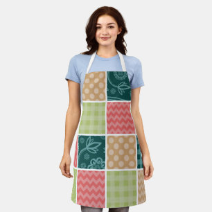 Zigzag, Chevron, Gingham, Polka Dots, Patchwork Apron