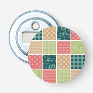 Zigzag, Chevron, Gingham, Polka Dots, Patchwork Bottle Opener