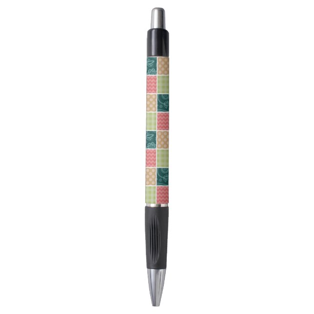 Zigzag, Chevron, Gingham, Polka Dots, Patchwork Pen (Front Vertical)