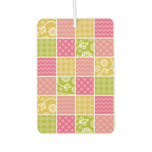 Zigzag, Chevron, Polka Dots, Gingham, Patchwork Air Freshener