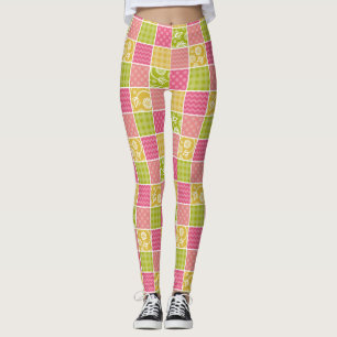Zigzag, Chevron, Polka Dots, Gingham, Patchwork Leggings