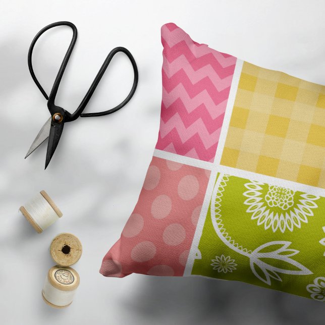Zigzag, Chevron, Polka Dots, Gingham, Patchwork Pillowcase (Creator Uploaded)