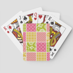 Zigzag, Chevron, Polka Dots, Gingham, Patchwork Playing Cards