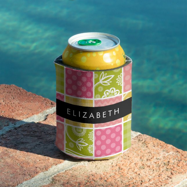 Zigzag, Chevron, Polka Dots, Gingham, Your Name Can Cooler (In Situ Pool)