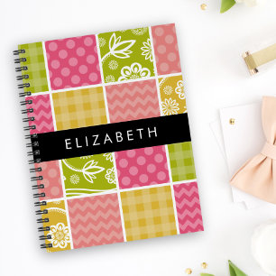 Zigzag, Chevron, Polka Dots, Gingham, Your Name Planner