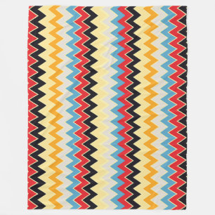 Zigzag Colours Lines Fleece Blanket