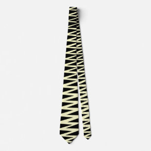 Zigzag - Cream on Black Tie