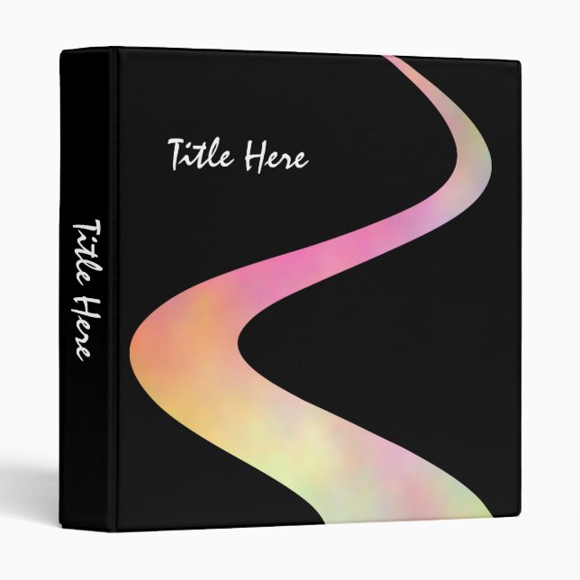 ZigZag Curve (1in) on Black Binder (Front/Spine)