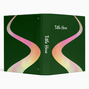 ZigZag Curve (1in) on Dark Green 003300 Binder