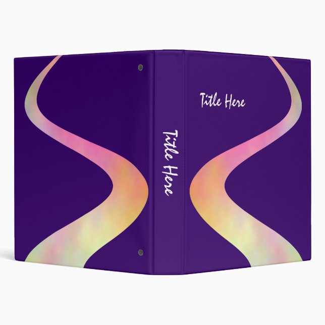 ZigZag Curve (1in) on Deep Purple 330066 Binder (Background)