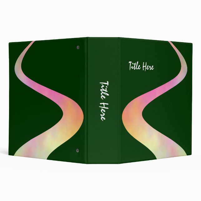 ZigZag Curve (2in) on Dark Green 003300 Binder (Background)