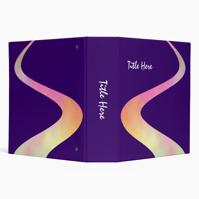 ZigZag Curve (2in) on Deep Purple 330066 Binder (Background)