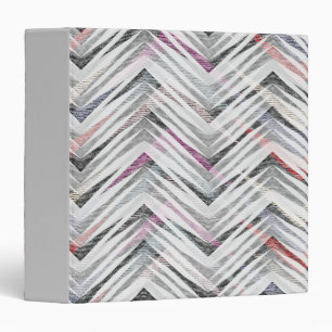 Zigzag, geometric, grey, lilac, pink, black, strip binder