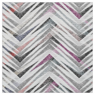 Zigzag, geometric, grey, lilac, pink, black, strip fabric