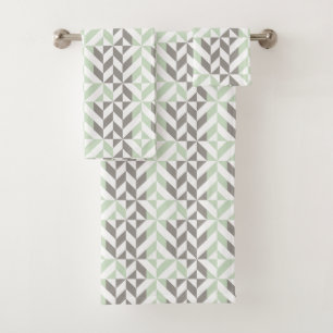ZigZag géométrique Sage Green et Silver