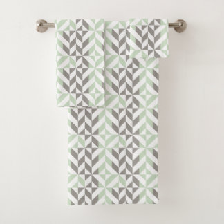ZigZag géométrique Sage Green et Silver