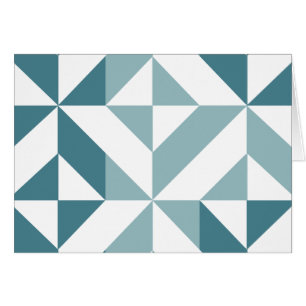 ZigZag géométrique vert turquoise à deux tons