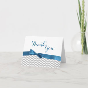 Zigzag gris et Merci de Bow bleu