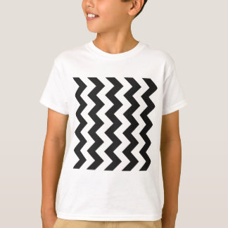 Zigzag I - White and Dark Grey T-Shirt