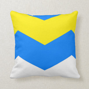 ZIGZAG in Blue & Yellow ~ Throw Pillow