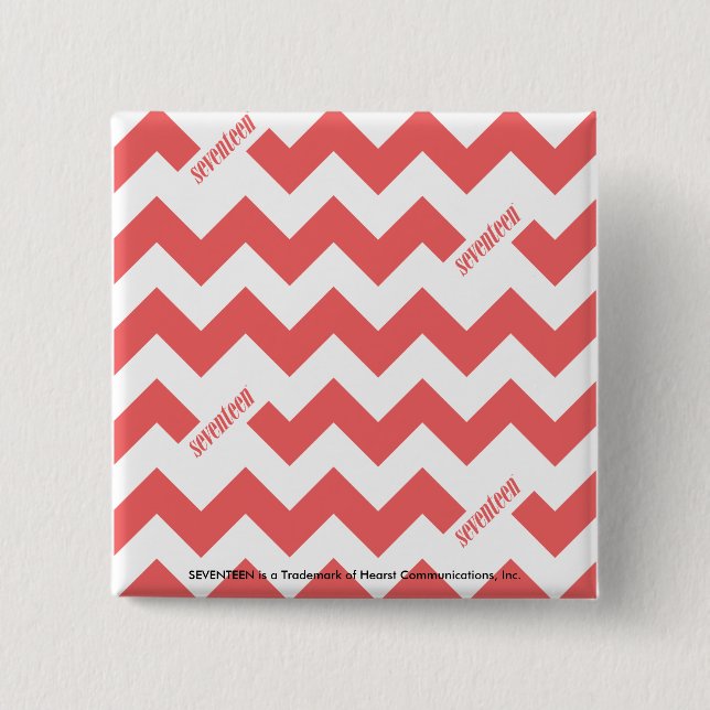 ZigZag LtPink 2 Inch Square Button (Front)