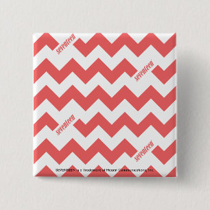 ZigZag LtPink 2 Inch Square Button