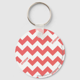 ZigZag LtPink Keychain