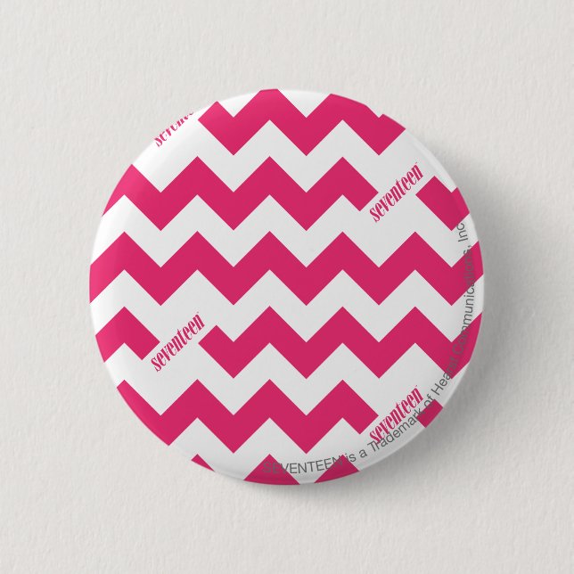 ZigZag Magenta 2 Inch Round Button (Front)