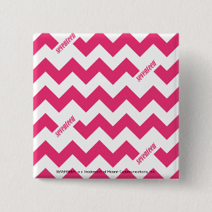 ZigZag Magenta 2 Inch Square Button